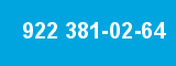 922 381-02-64 922 381-02-64